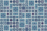 Traditional mandala motifs in repeating pattern used for calm and artistic wall decor.
